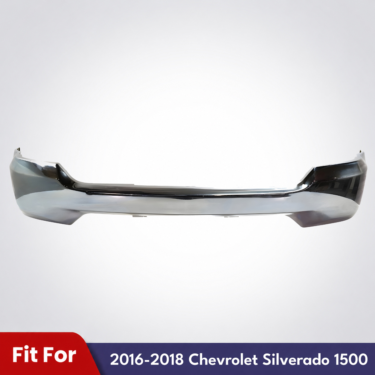1-Piece Front Bumper Chrome For 2016-2018 Chevrolet Silverado 1500 LS LT LTZ